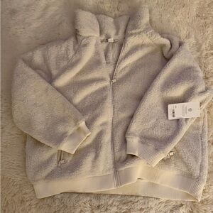 Athleta Off-White Teddy Jacket